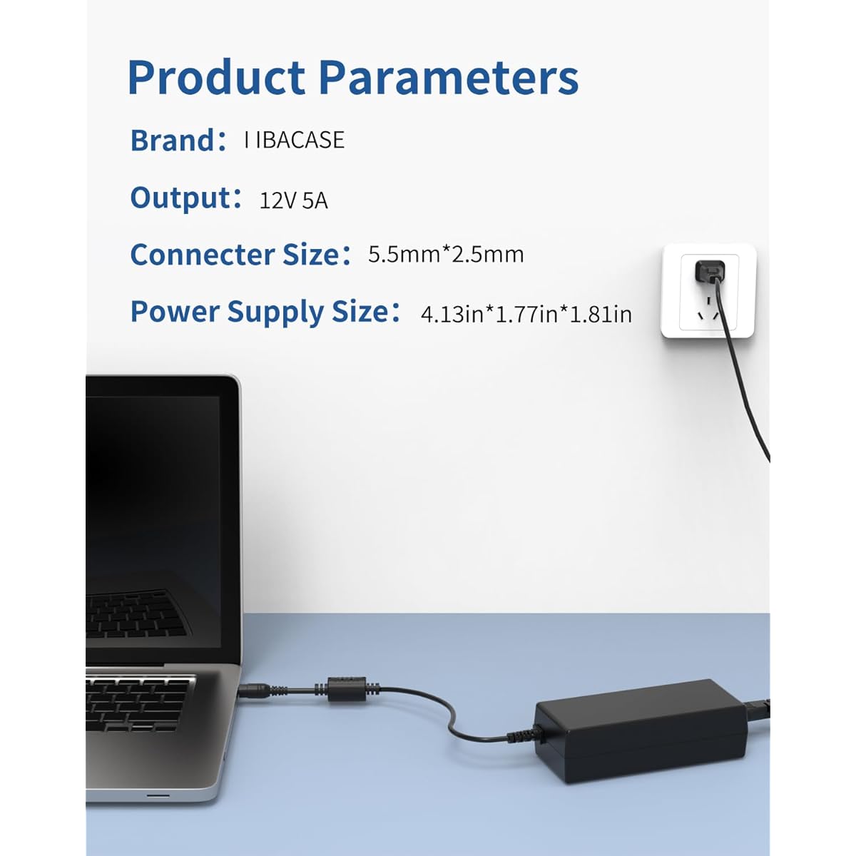 12V AC Monitor Power Cord Adapter for LG Sceptre EC Series 32" 30" 27" 24" 22" 20" 19" 15" E248W E225W E205W E275W Monitor LED Strip Light CCTV Camera Power Supply