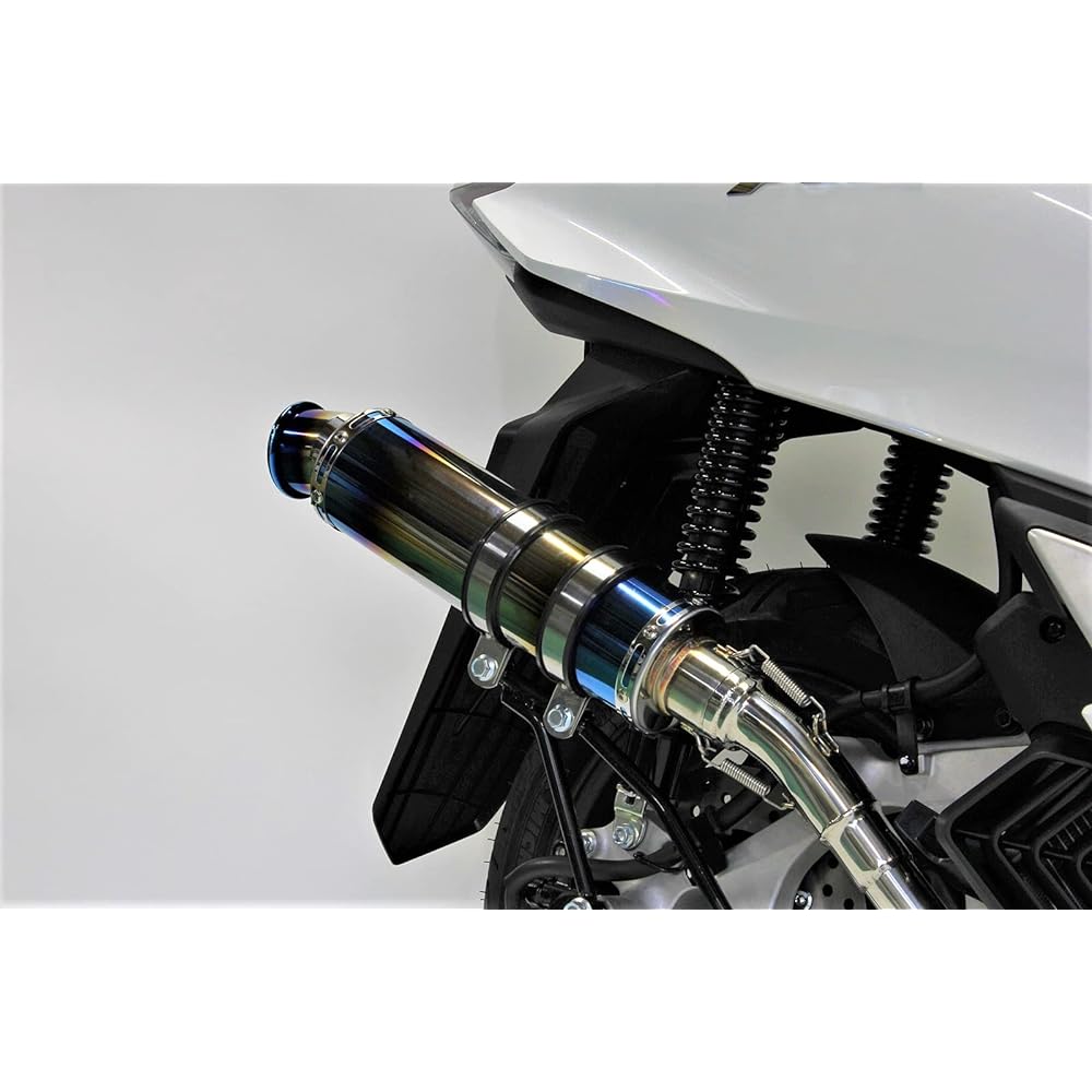 PCX125 Motorcycle Muffler 2BJ-JK05 8BJ-JK05 2021~ SSB Stainless Steel Blue Color Muffler Motorcycle Supplies Motorcycle Parts Full Exhaust Custom Parts Dress Up Replacement External Product Honda HMS 201-039