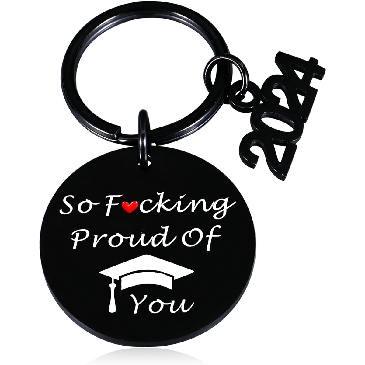 Lucullan Lepole Funny Graduation Gift 2024 Keychain for Her Class Gift for Son or Daughter Christmas Gift from Mom to Dad