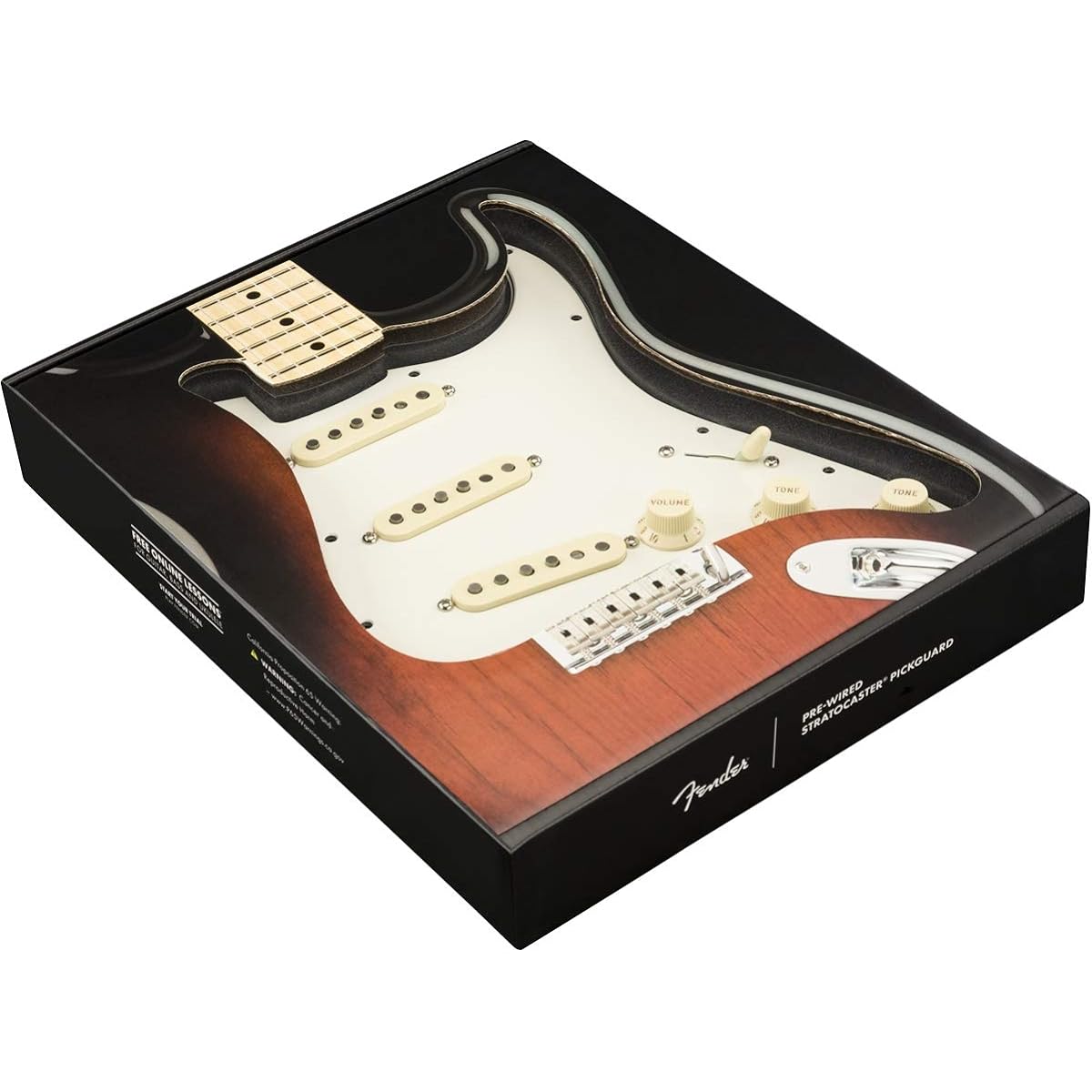 Fender Fender ◆ Pre-Wired Strat Pickguard, Tex-Mex SSS Pre-Wired Pickguard for Stratocaster Guitar Pre-Wired SSS Color: Parchment 11 Hole (0992343509) "Parallel Import Product"