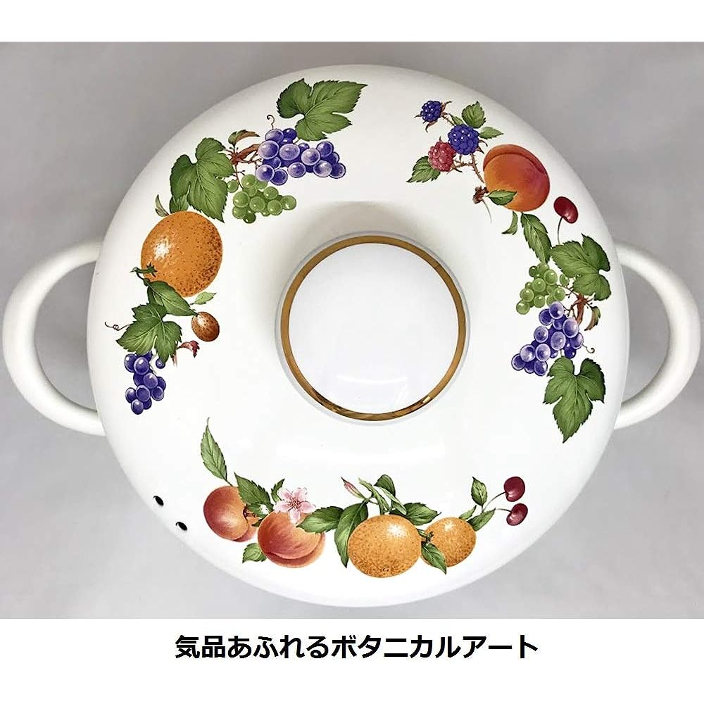 Fuji Enamel Two-Handed Pot 20cm Fruitus Collection 2 FTC-20W