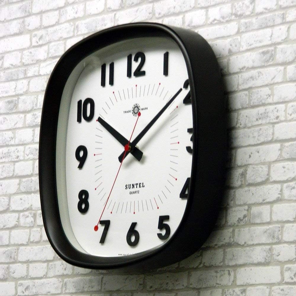 Santel Wall Clock Dark Brown Diameter 285 x 280 x 65mm Simple Wall Clock (WARM) Dark Brown DQL697-DBR