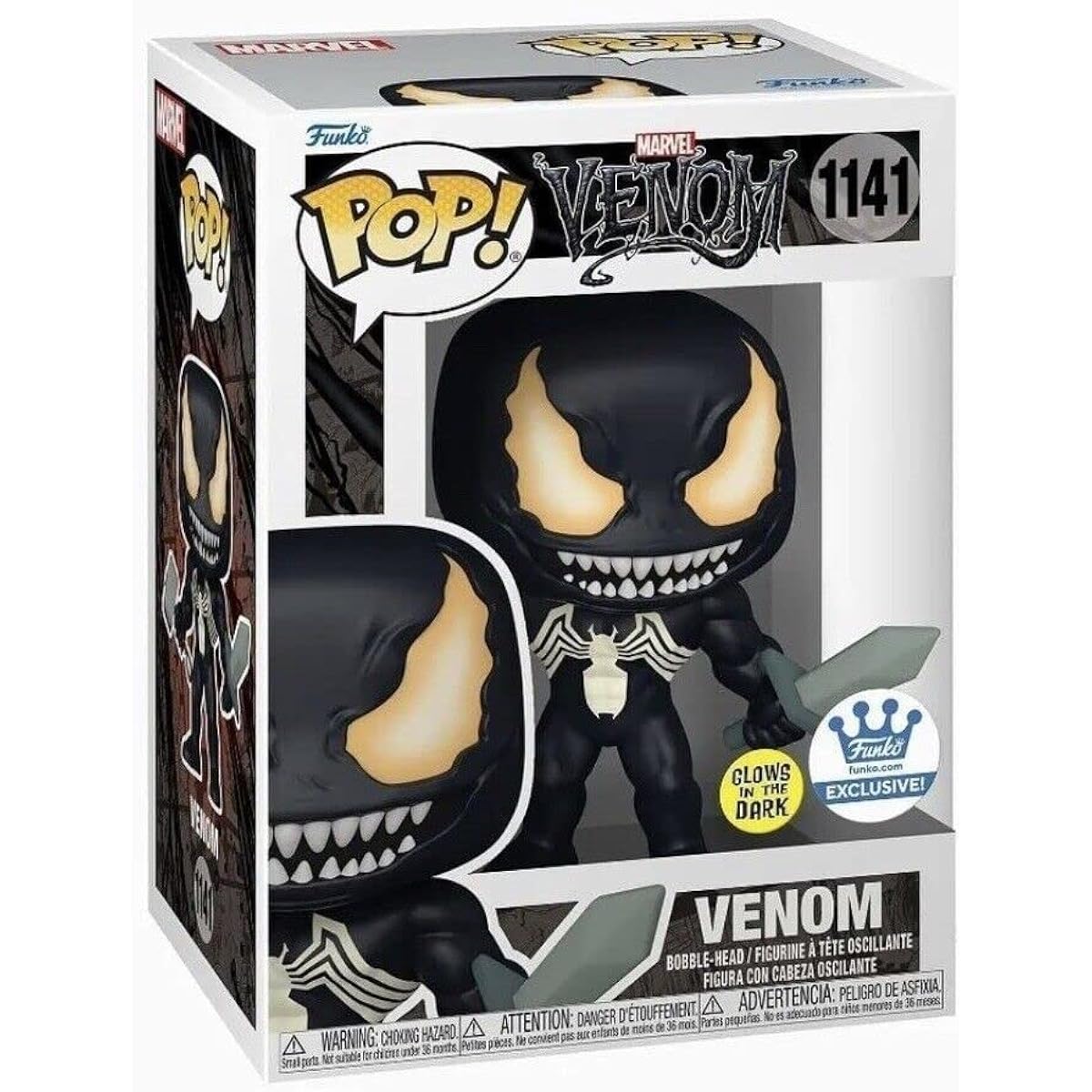 Funko Marvel Venom with Mjolnir and Sword Shop Glow in The Dark Exclusive Pop 1141