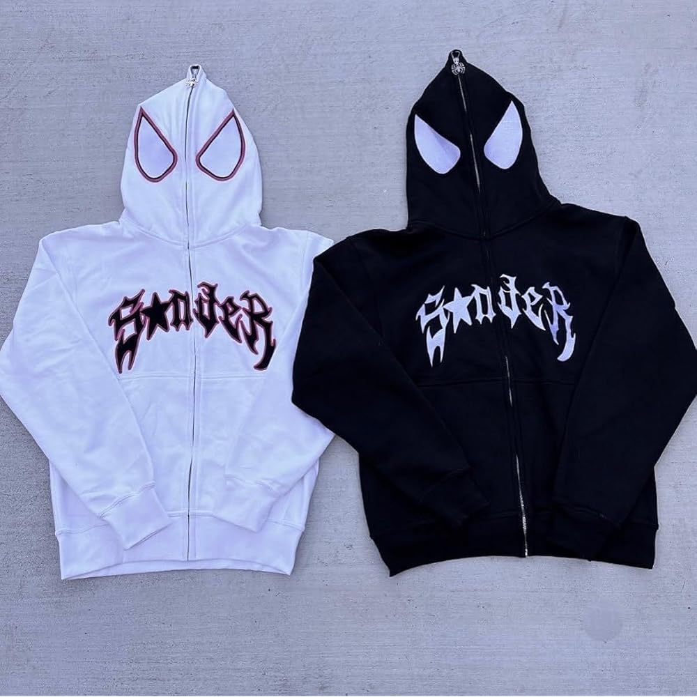 [EMILYLE] Men's Y2K Hoodie Sweatshirt Spider Hooded Fashion Casual