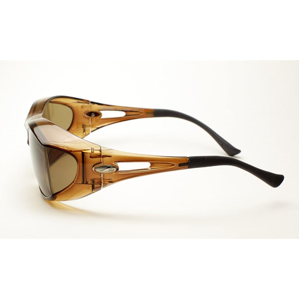 Overglasses AXE SG605P-LBR Light Brown Polarized sunglasses that can be worn over glasses Overglasses Cataract Age-related macular degeneration Pollen Prevention Driving Climbing Fishing Bicycle