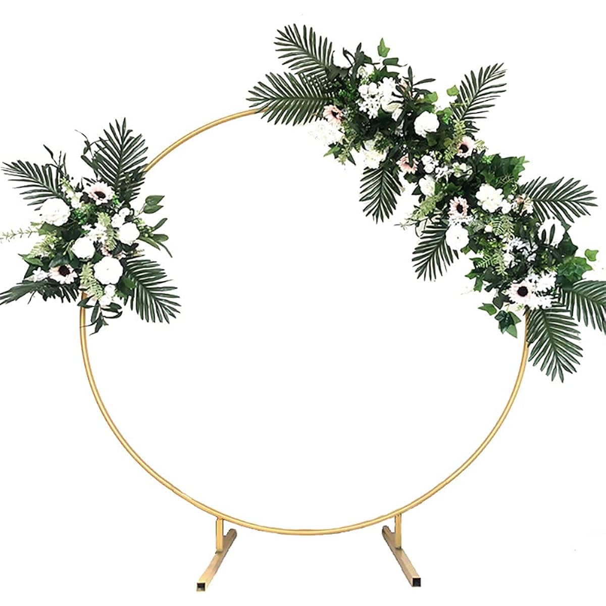 Metal Balloon Arch Kit, 6.6ft(2M) Large Round Balloon Arch Stand for Wedding, Birthday, Baby Shower Party Supplies Decoration (7.2ft)