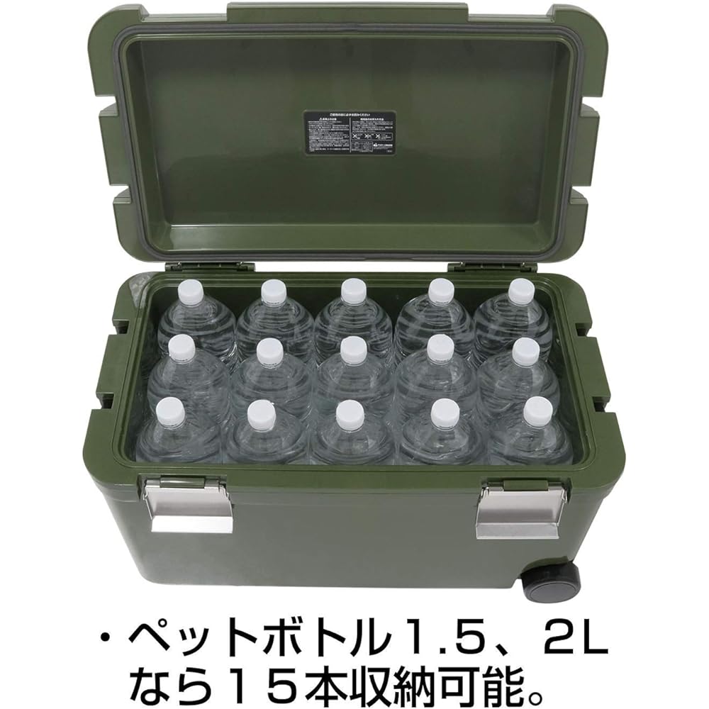 JEJ Astage Cooler Box Isel Stainless Steel Buckle #45 Khaki [Body: Depth 35.9cm Body: Height 38.3cm Body: Width 63.5cm] 46L Excursion Sports