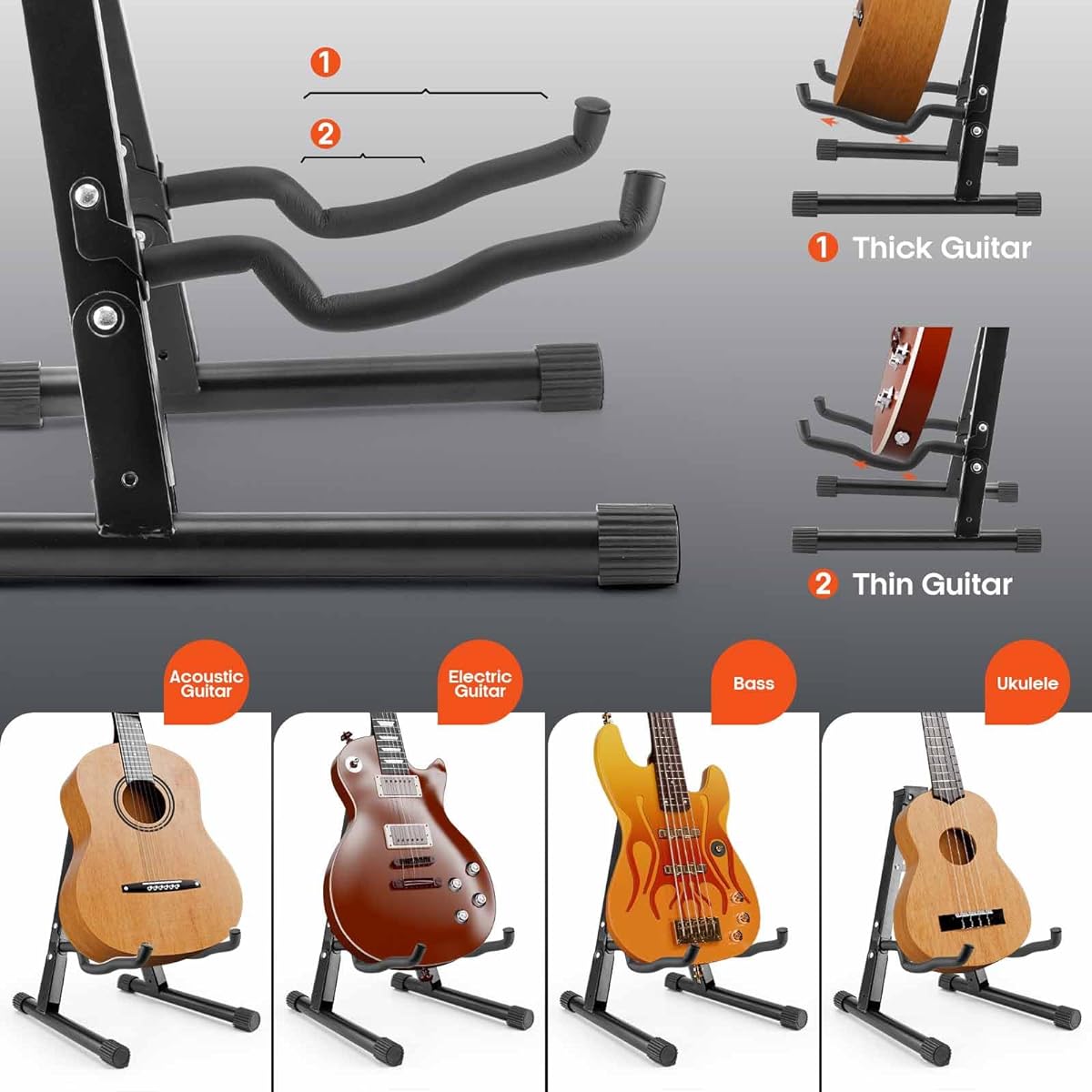 Vousile guitar rack with guitar capo