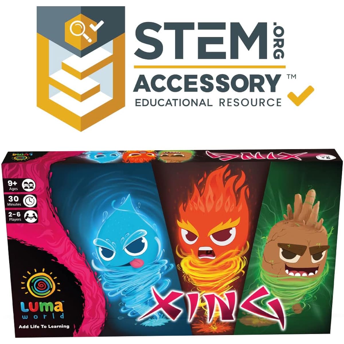 Luma World STEM Educational Board Game Xing Ages 9+ Learn Multiplication Table Mental Math Strategy Resource Management Easy to Learn and Play for up to 6 Players