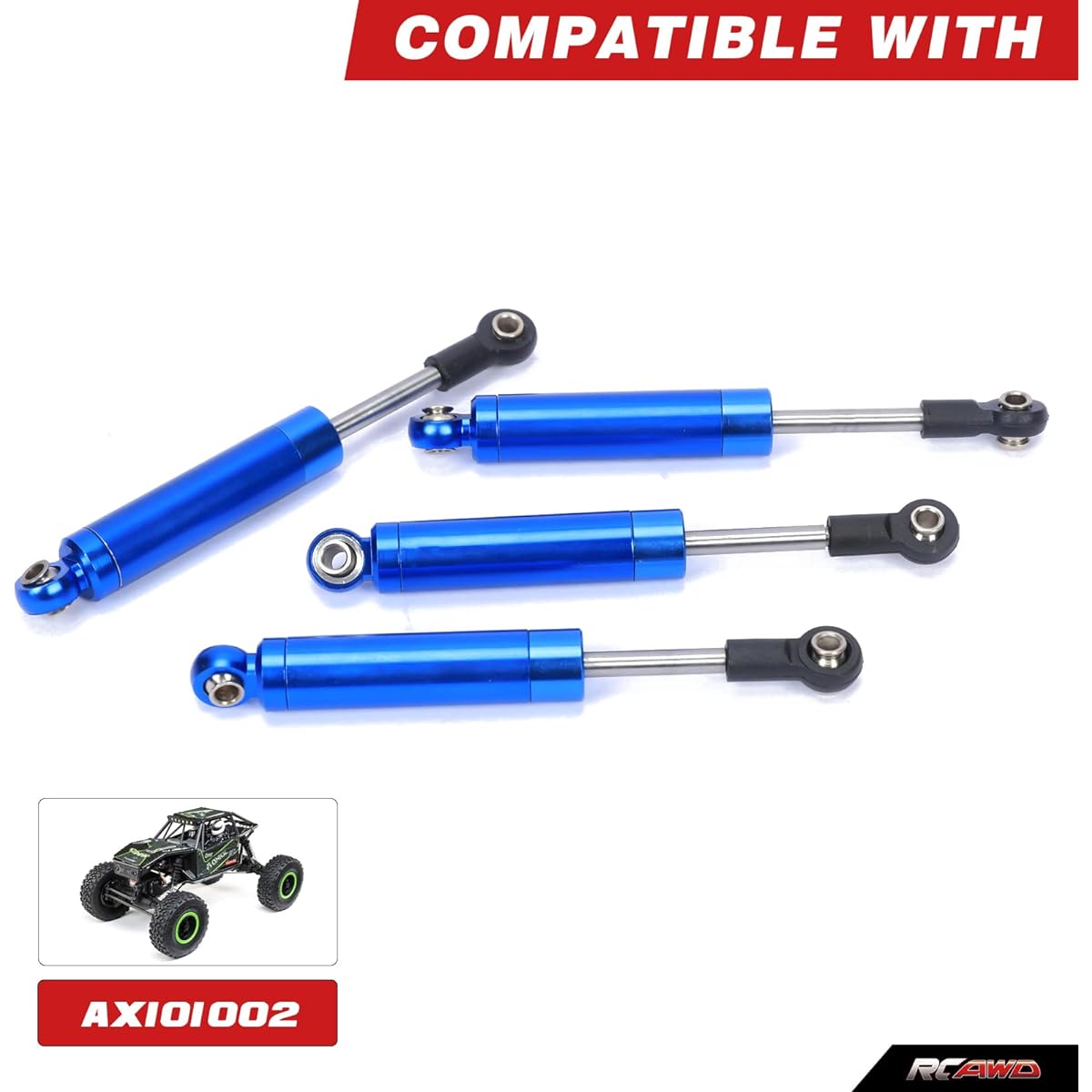 RCAWD Front Rear Shock Axial 1/18 UTB18 Capra Trail Shock Blue