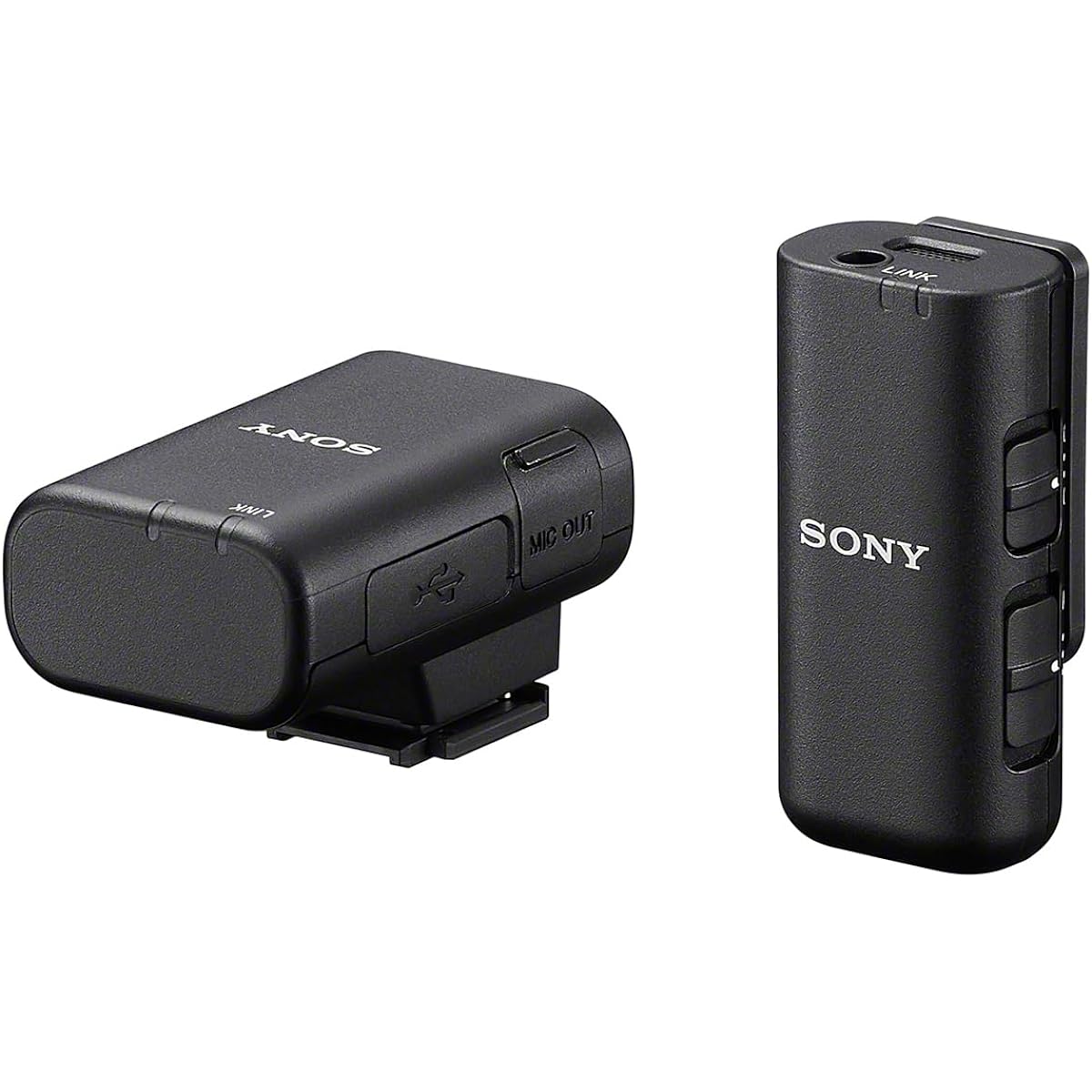 Sony Camera Microphone Wireless Microphone (1 Microphone + Receiver + Charging Case) Indoor and Outdoor Vlog, Live Streaming, Video Interviews, Audio Recording, Podcasts Windscreen Included ECM-W3S