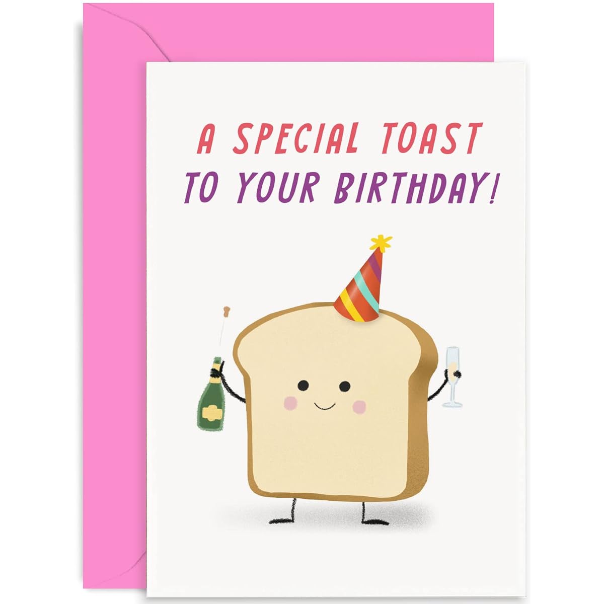 Old English Co. Cute and Funny Birthday Cards for Men and Women - Special Cheers to Birthday Puns - Funny Birthday Cards for Brother, Sister, Friend, Mom, Dad | Blank Inside, Envelope Included