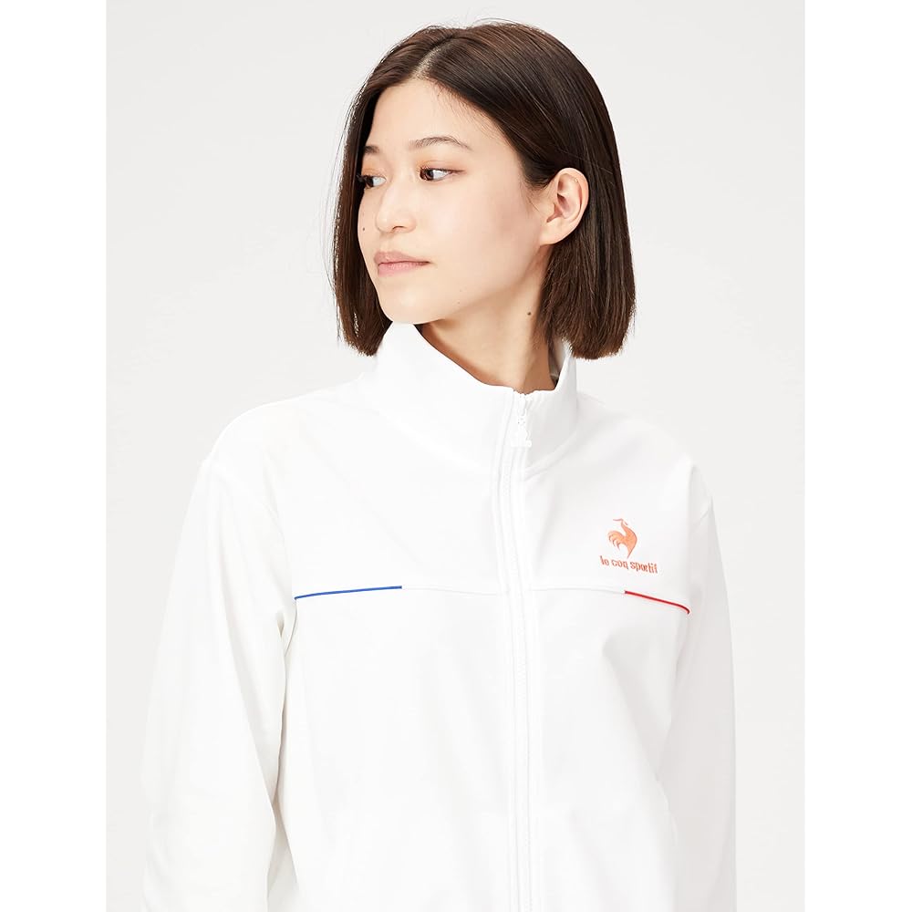 [Le Coq Sportif] Warm-up Jacket, Long Sleeve, Sweat Absorbent, Stretch, Training, Gym, Running, Women's