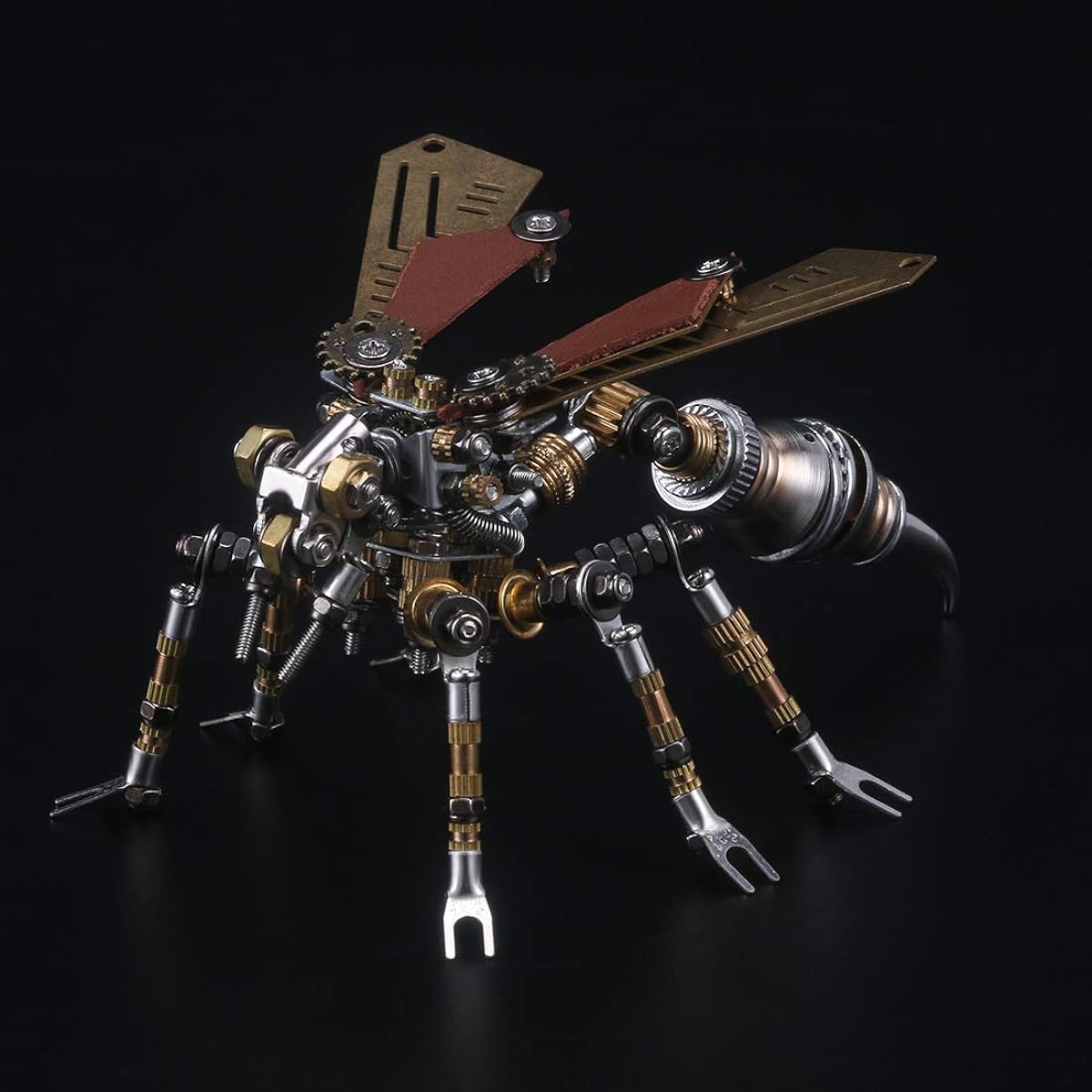 Keetopteep 3D Metal Model Kit for Adults 3D Metal Puzzle Insect Model Building Kit 3D Jigsaw Puzzle Hand Assembled Model Mechanical Metal Assembling DIY Craft Creative Gift (Hornet)