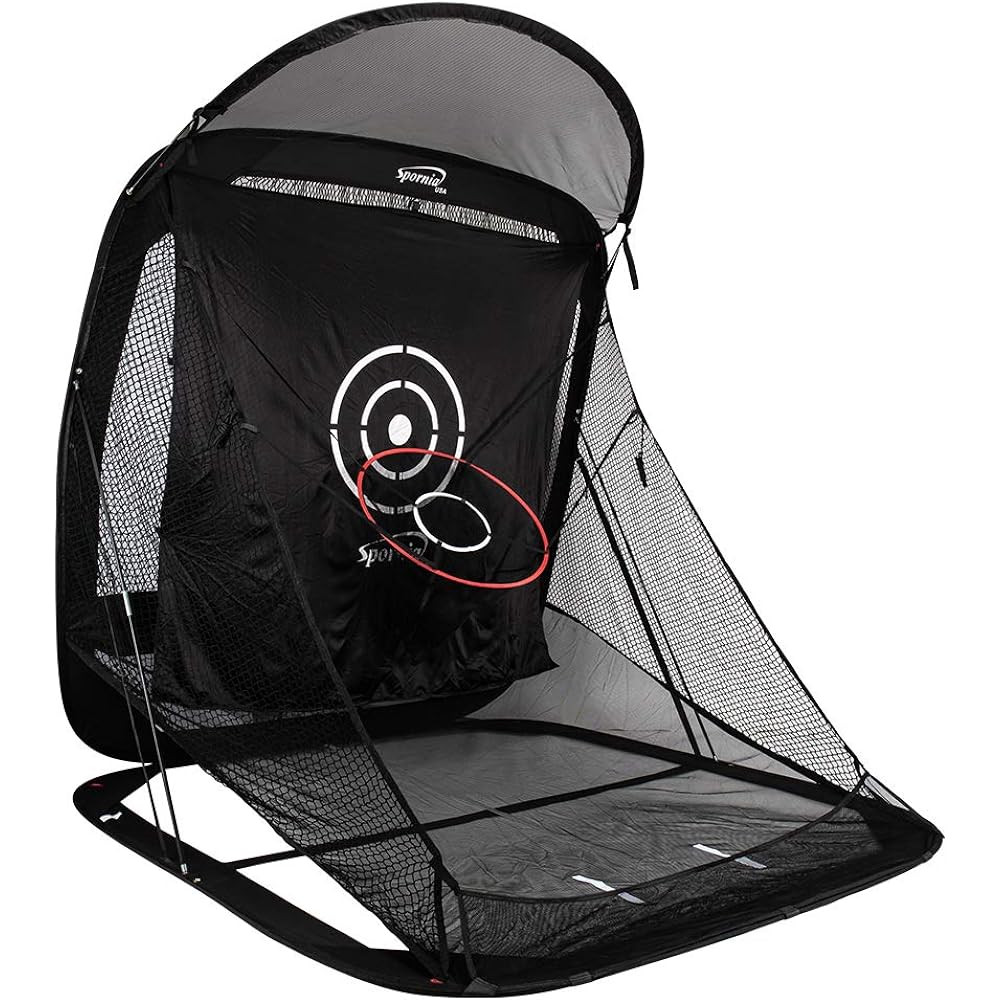 [Sponia] Spornia Golf Net for Practice Outdoor/Indoor Folding Swing Approach Shot SPG-7 Golf Net w/Roof Golf Hitting Net [Parallel Import]