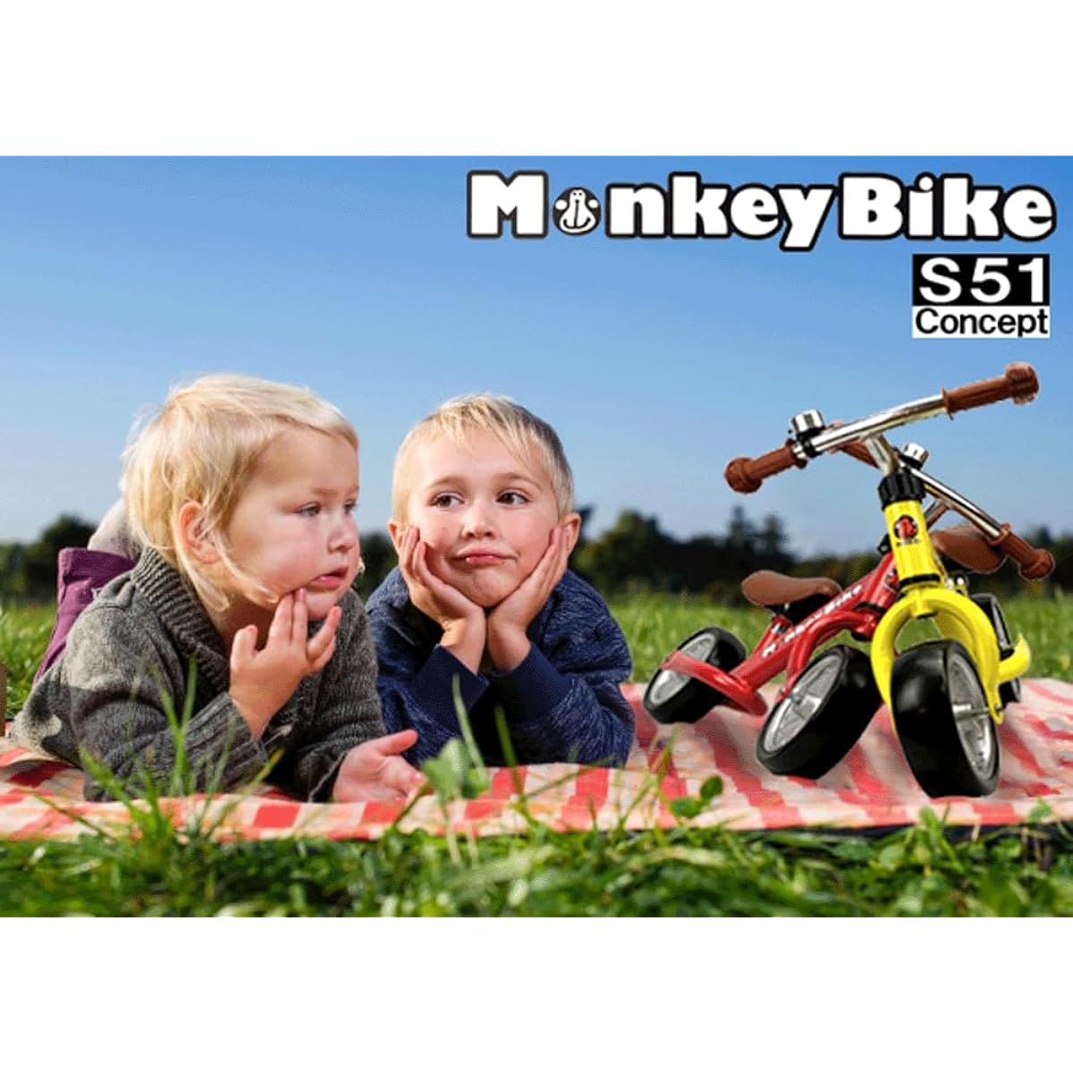 S51Concept Monkey Bike, Balance Bike, Kick Bike, Bicycle, Training (for ages 2 and up)
