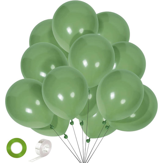 50pcs Sage Green Balloons Latex Balloons 12inch Party Balloon Kit