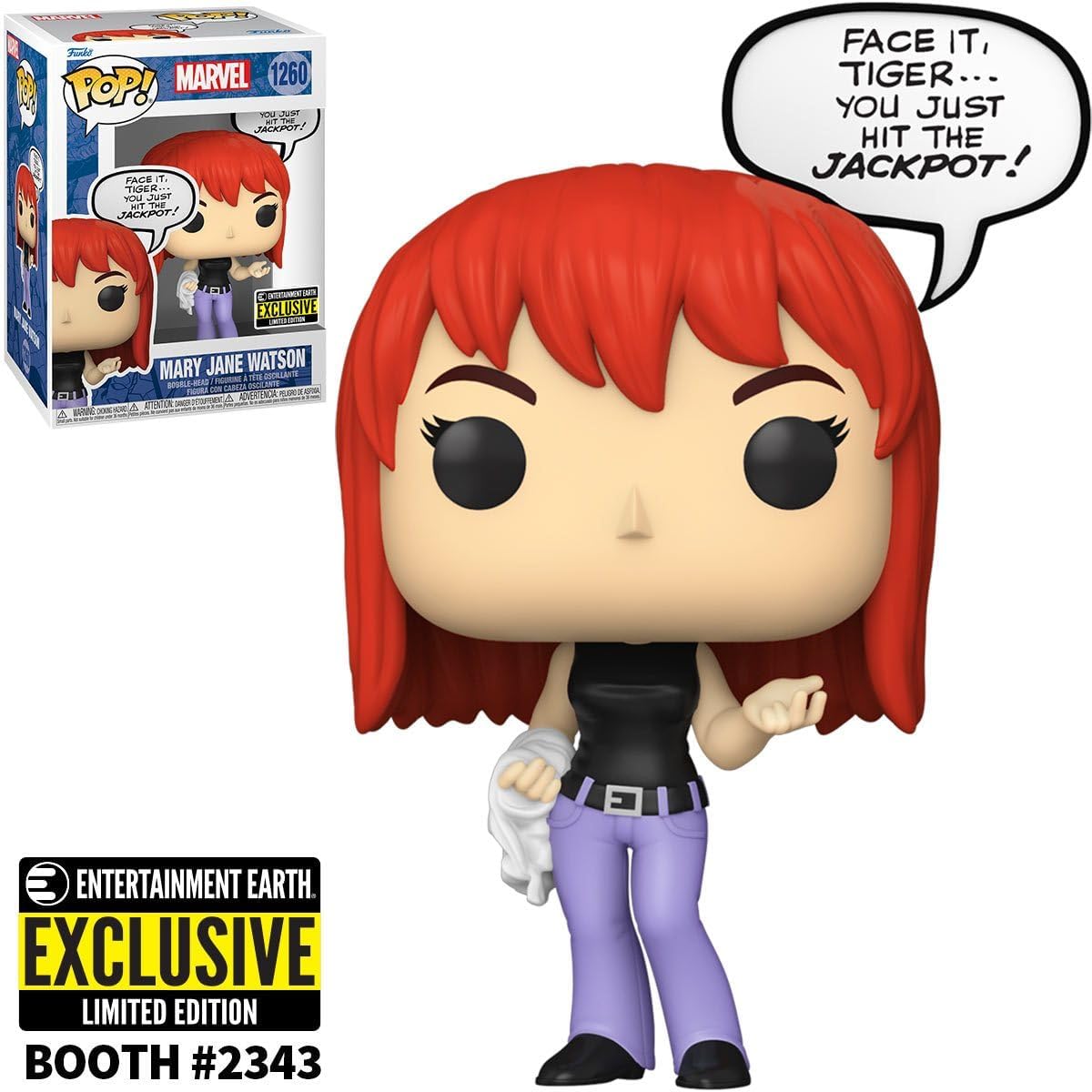 POP Marvel Spider-Man - Mary Jane Watson Exclusive Funko Vinyl Figure (Includes Compatible Box Protector Case) Multicolor 3.75"