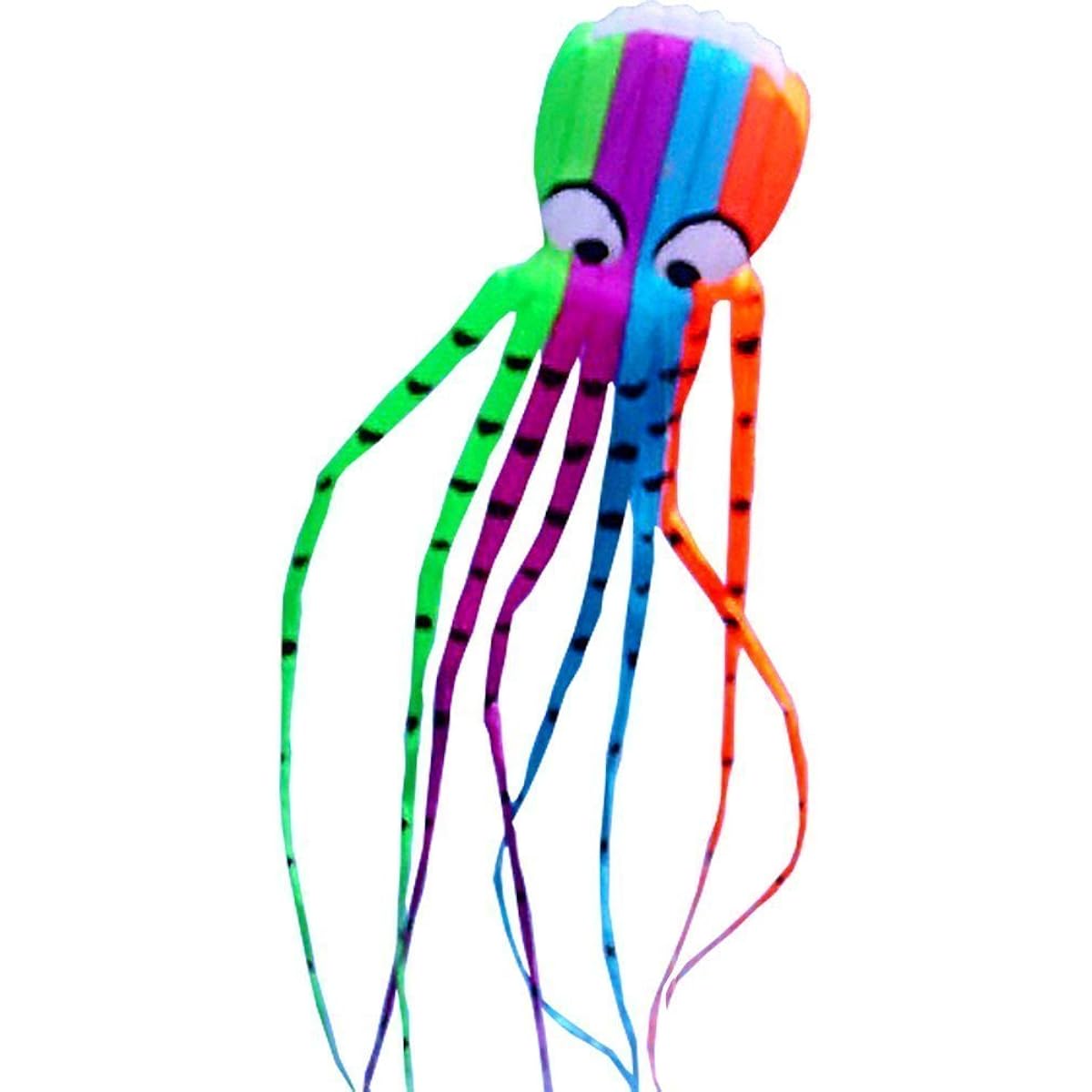 HENGDA Kite-Beautiful Large Easy Flyer Kite for Kids - Red Mollusc Octopus-It's Big! 31 Inch Wide with Long Tail 157 Inch Long-Perfect for the Beach or Park Hengda Kite