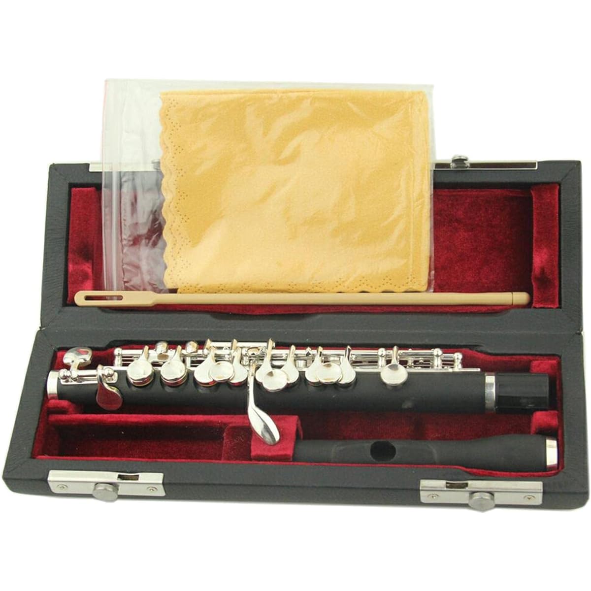 PEWETE Premium Piccolo Flute Instrument with Storage Case and Cleaning Cloth for Beginners and Kids Gift