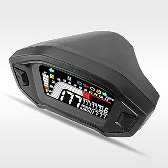 TCKMOTO Motorcycle LCD Speedometer Universal Waterproof Digital Odometer Tachometer for Honda Grom MSX125 2013-2019 CRF250 Rally 2017-2019 (Speedometer) [Parallel Import]
