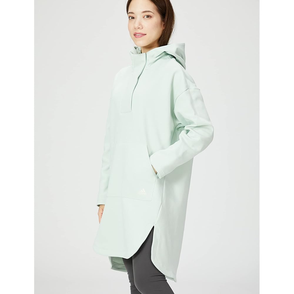 [Adidas] Sweatshirt Parka PRSVE Oversized Fit Double Knit Hooded Tunic VM083 Women's