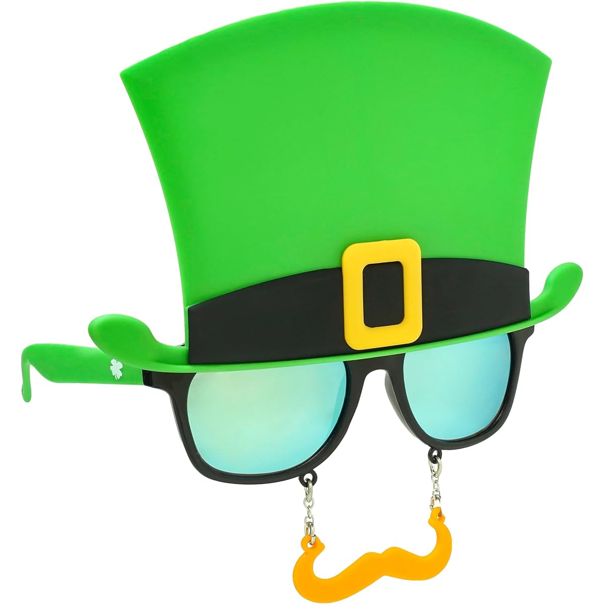 Party Costumes - Sun-Staches - Orange Lens St. Patty's Day Green Top Hat Costume sg2685