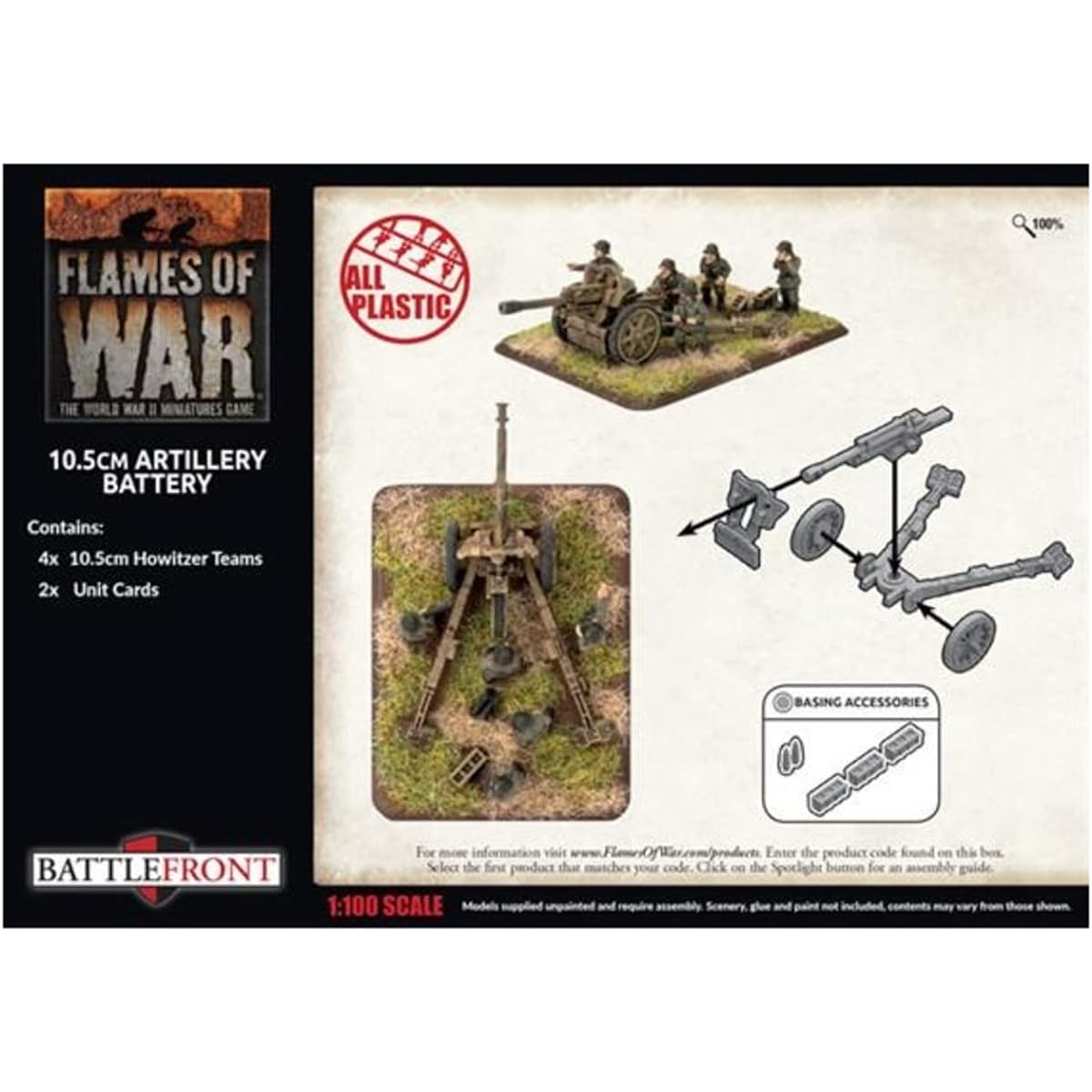 Flames of War Late War German 10.5cm Artillery Battery (GBX145)