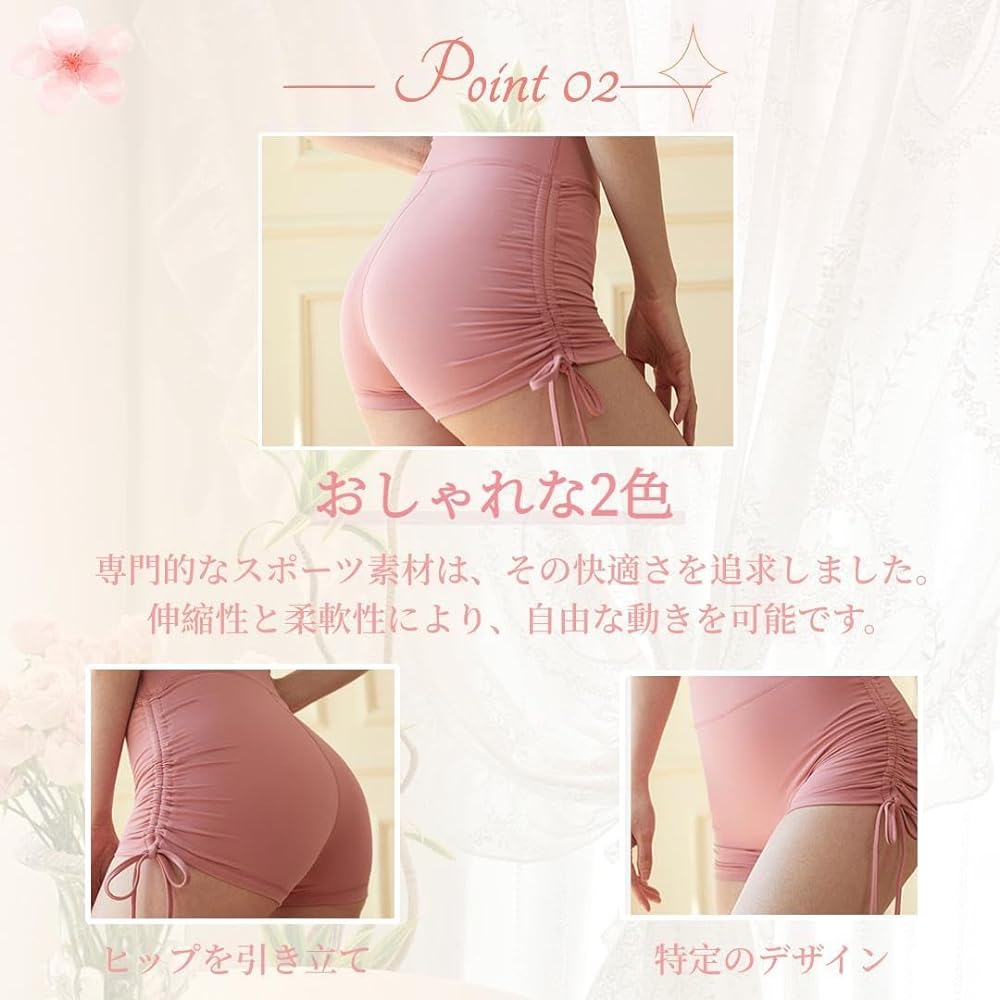 [THEOPHEMIA] Yoga Wear, Short Leggings, Sportswear, Butt Lifting, Fitness, Women's Active Shorts, Beautiful Butt, Stylish, Muscle Training 7502