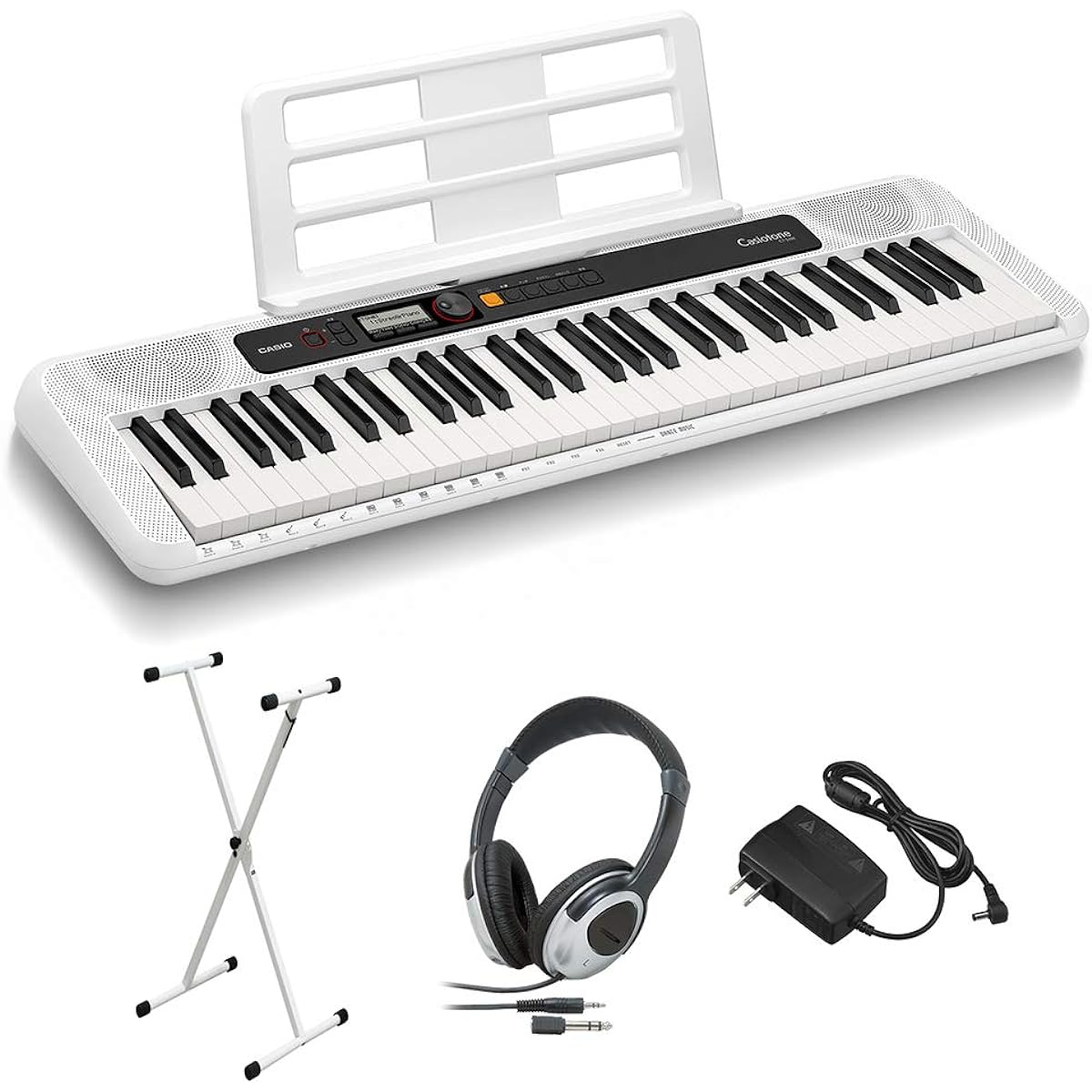CASIO CT-S200 WE Stand and Headphone Set 61 Keys Casiotone Keyboard Digital Piano