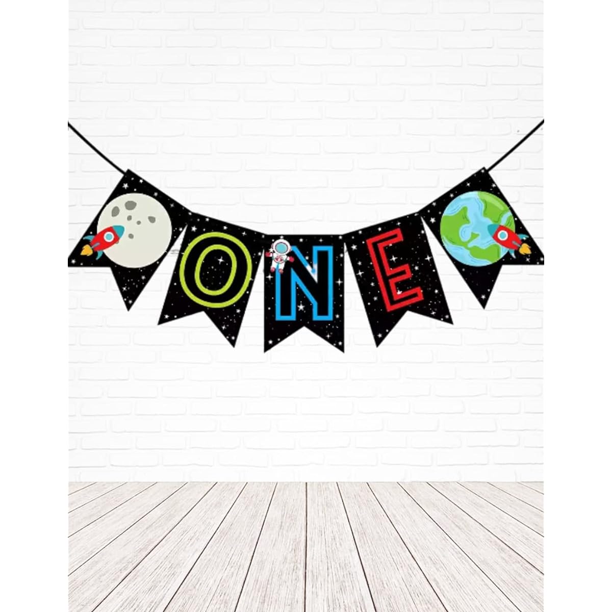 Space Themed 1st Birthday Banner Space Themed Banner Space Rocket High Chair Banner High Chair Banner High Chair Banner High Chair Decorations for Boys 1st Birthday Boy Happy Birthday Banner Boys 1 Year Old