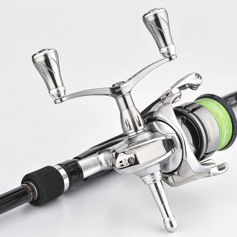 Gomexus CY98 Reel Handle Shimano Spinning Reel Compatible Reel Double Handle Stella Naski Twin Power Replacement 98mm with Handle Knob Squid Aging Eging Light Game For Left and Right Use