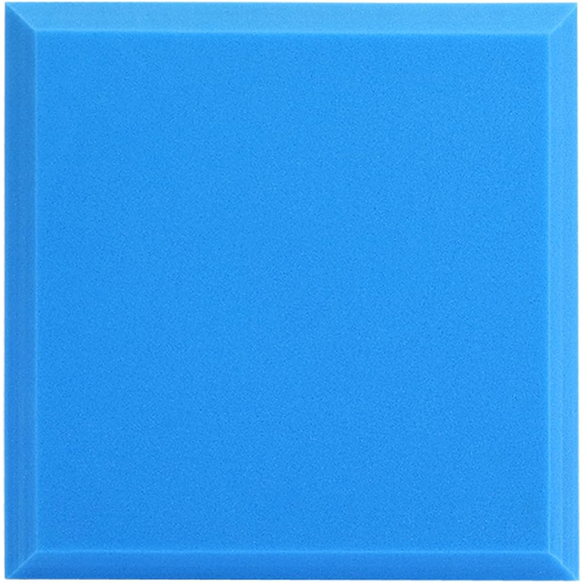 5CM Thick Soundproof Foam Panels, High Density Noise Reduction Acoustic Panels Soundproof Wall Stickers for Drum Room or Piano Room Decoration (Grey 50*50*5CM) (Blue 50*50*5CM)