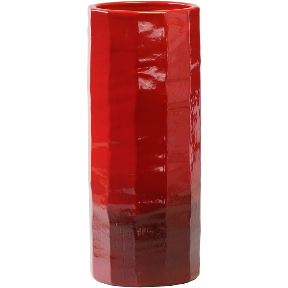 Tori "Shigaraki Ware" Red Glaze Umbrella Stand M269RD