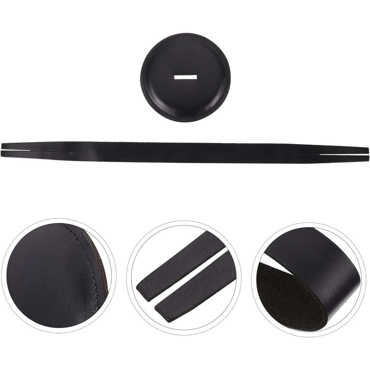 Vaguelly 3 Piece Set Army Cymbal Pad Chic Cymbal Guard Pad Professional Cymbal Pad Standard Leather Cymbal Strut Portable Cymbal Strut Cymbal Finger Strut Leather