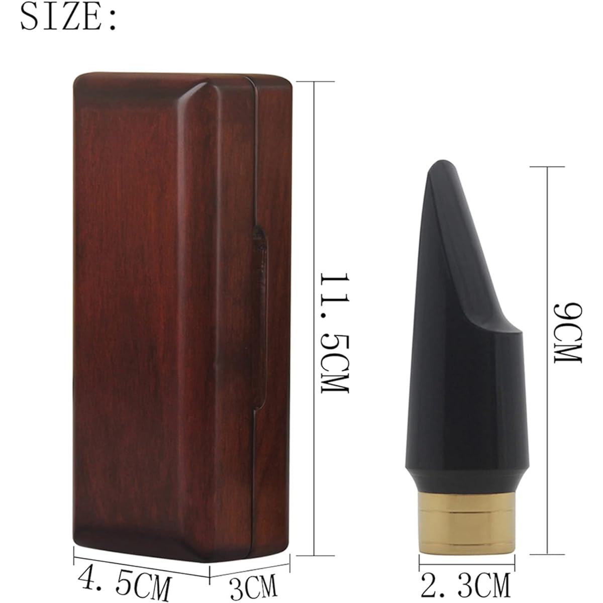 Saxophone Parts Alto Saxophone Universal Mouthpiece Woodwind Instrument Accessories Sax ABS Mouth Instrument Parts Box