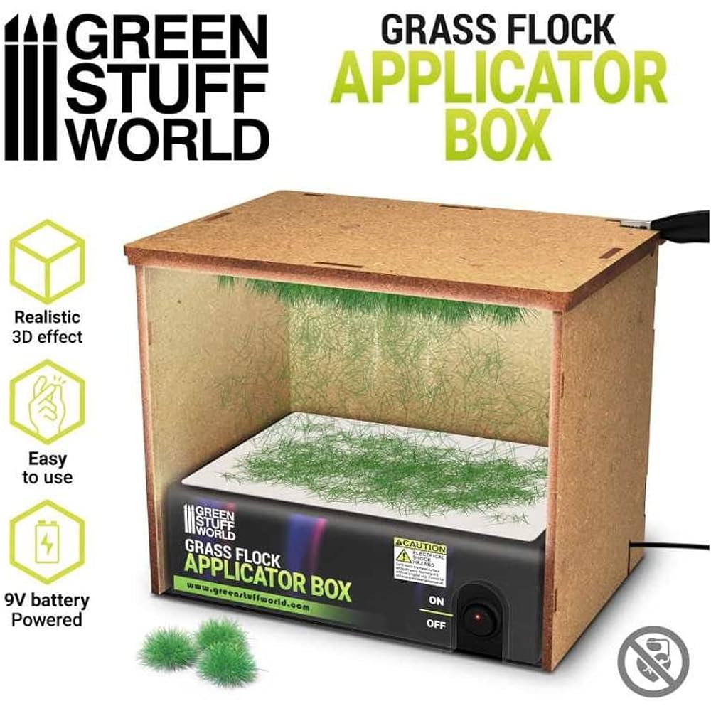 Green Stuff World Glass Flock Applicator Box Box Type Electrostatic Raiser Model Tool GSWD-2798