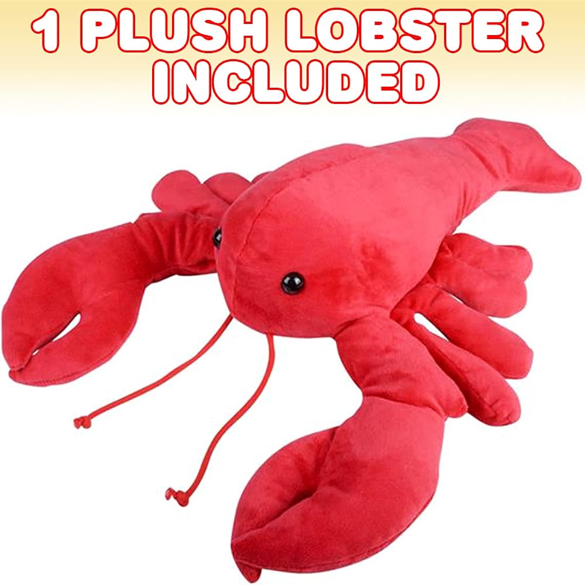 ArtCreativity Lobster Stuffed Animal 1pc Soft Lobster Plush Toy for Kids Cute Cuddly Stuffed Animal for Girls and Boys Nursery Playroom Decor Underwater Party Decoration 24"