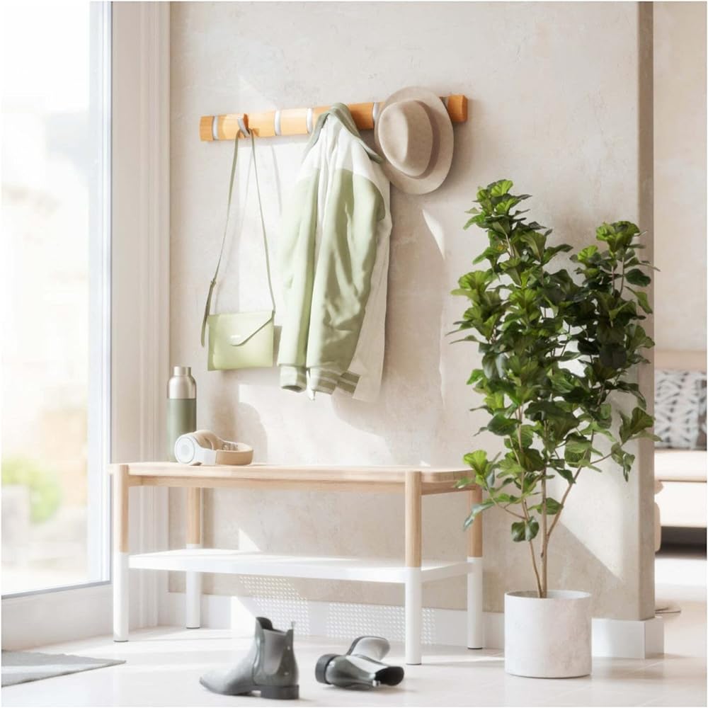 umbra Wall Hanging Hook Wall Hanger Storage Hook Wooden 2318858390 Natural
