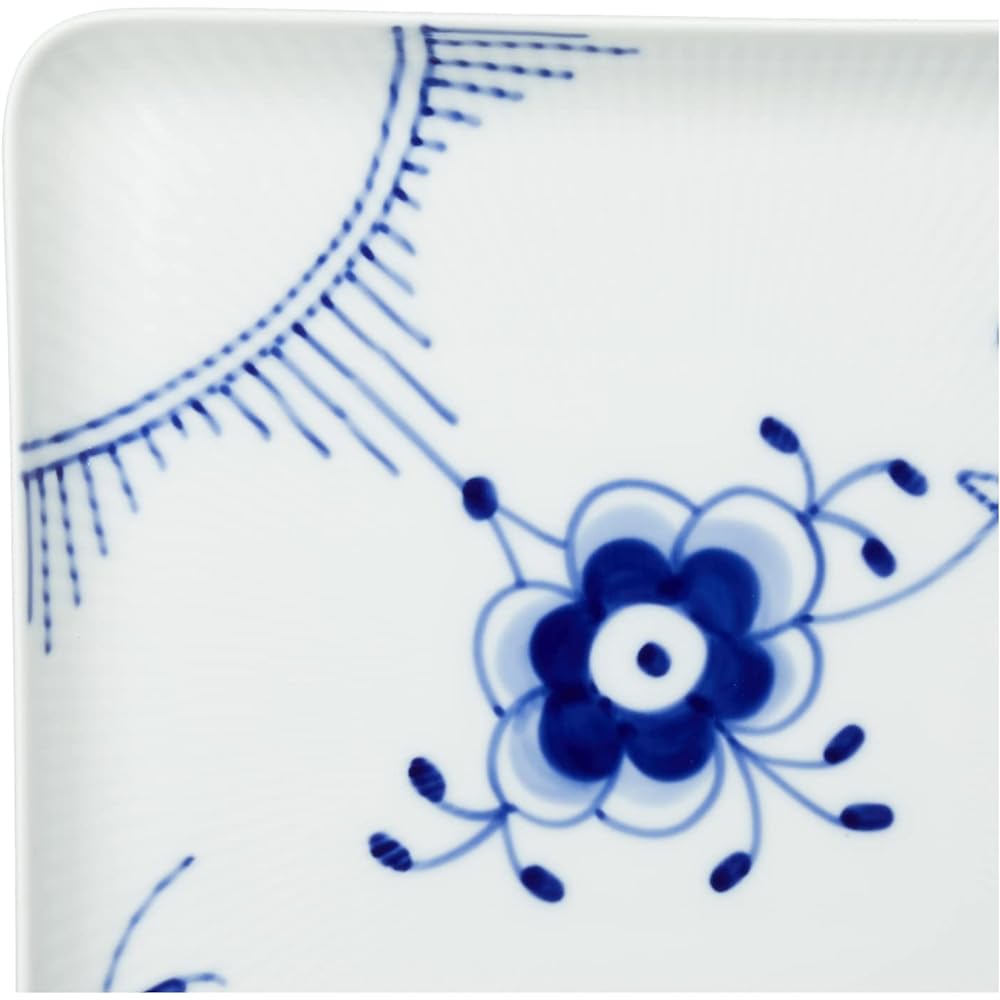 [Regular Imported Product] Royal Copenhagen Blue Fluted Mega Square Dish Plate Dish 20cm Wedding Gift Present 1027458