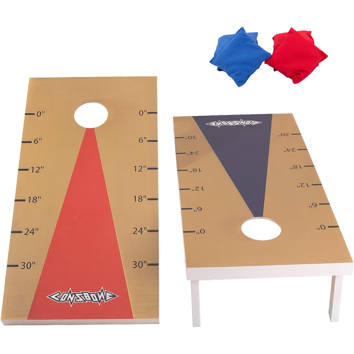 KEANO Cornhole Board Set with Bean Bag and Carrying Case - 2'x1' Game Board Tailgate Cornhole Toss Game
