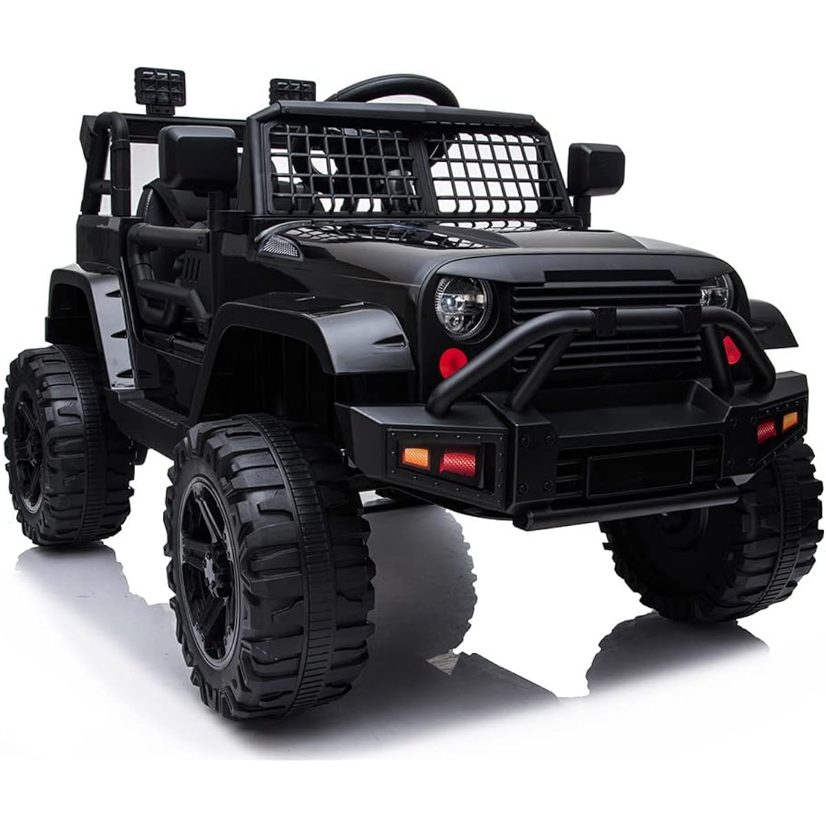 Electric Passenger Car WILD Jeep CUSTOM Electric Passenger Toy Electric Passenger Radio Control Vehicle Toy Boys Girls Cross Country SUV [BDM0922] (BLACK)