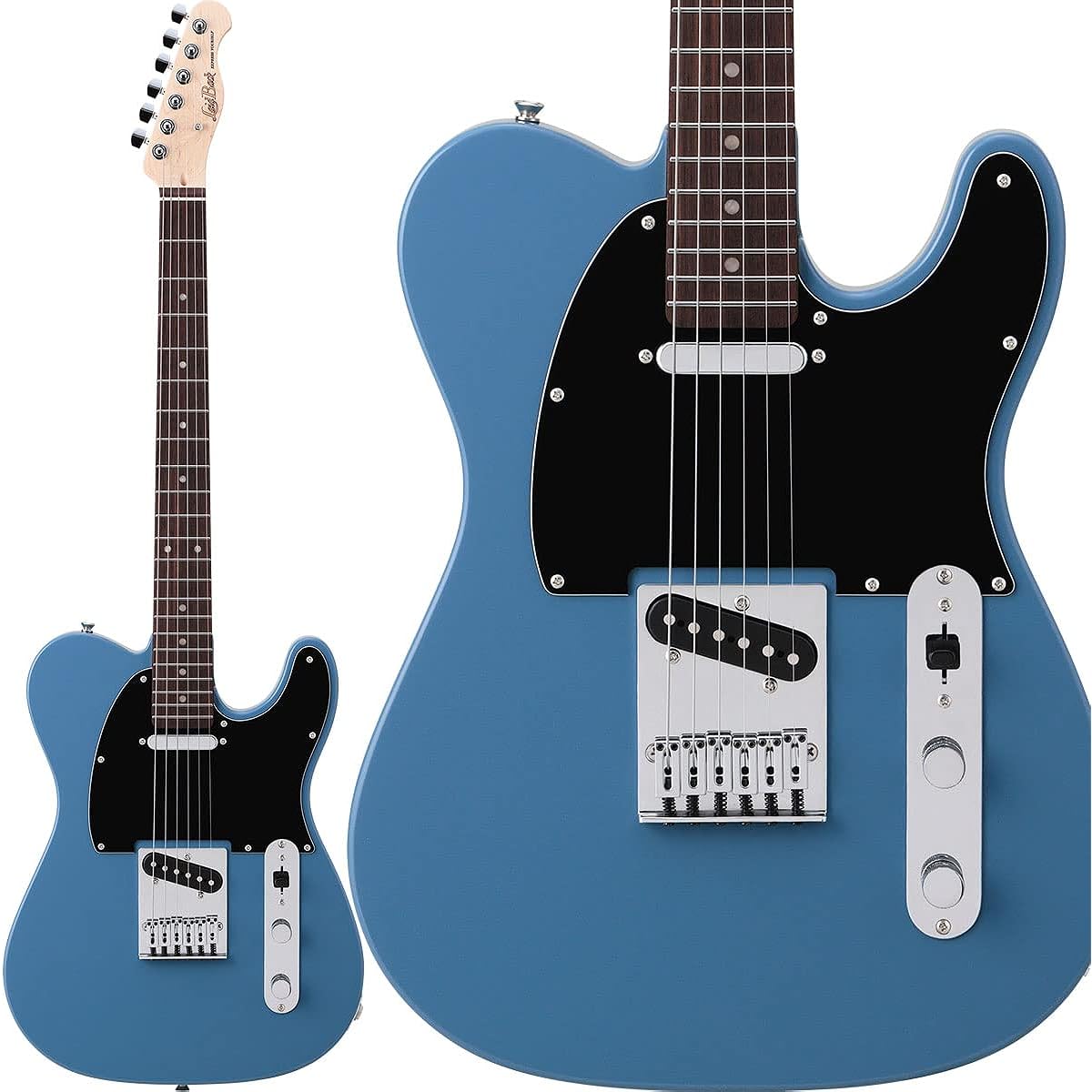 LaidBack LTL-5-R-SS Fog Blue Electric Guitar Telecaster Type Humbucker Switchable Alder Body Blue LaidBack
