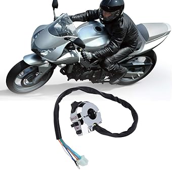 Suuonee Motorcycle Handlebar Switch Motorcycle Function Switch Horn Turn Signal Switch Blinker Switch 22mm Handlebar