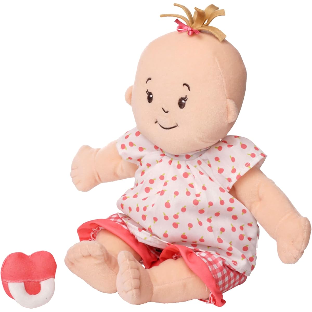 Manhattan Toy Baby Stella Peach with Light Brown Hair Soft First Baby Doll Ages 1+ 15 Inch