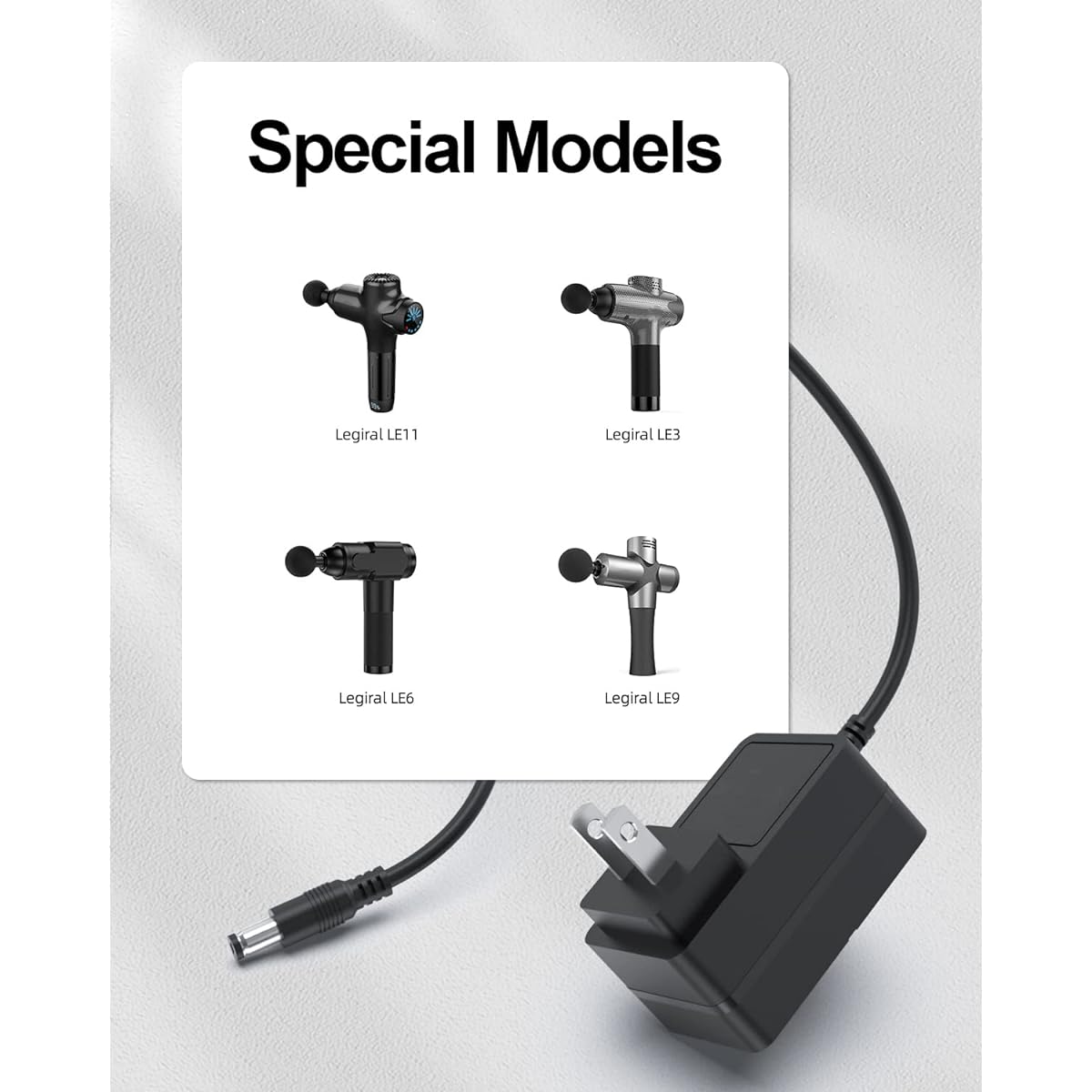 AC Charger 24V 1A Legiral Massage Gun Adapter Supply Cord