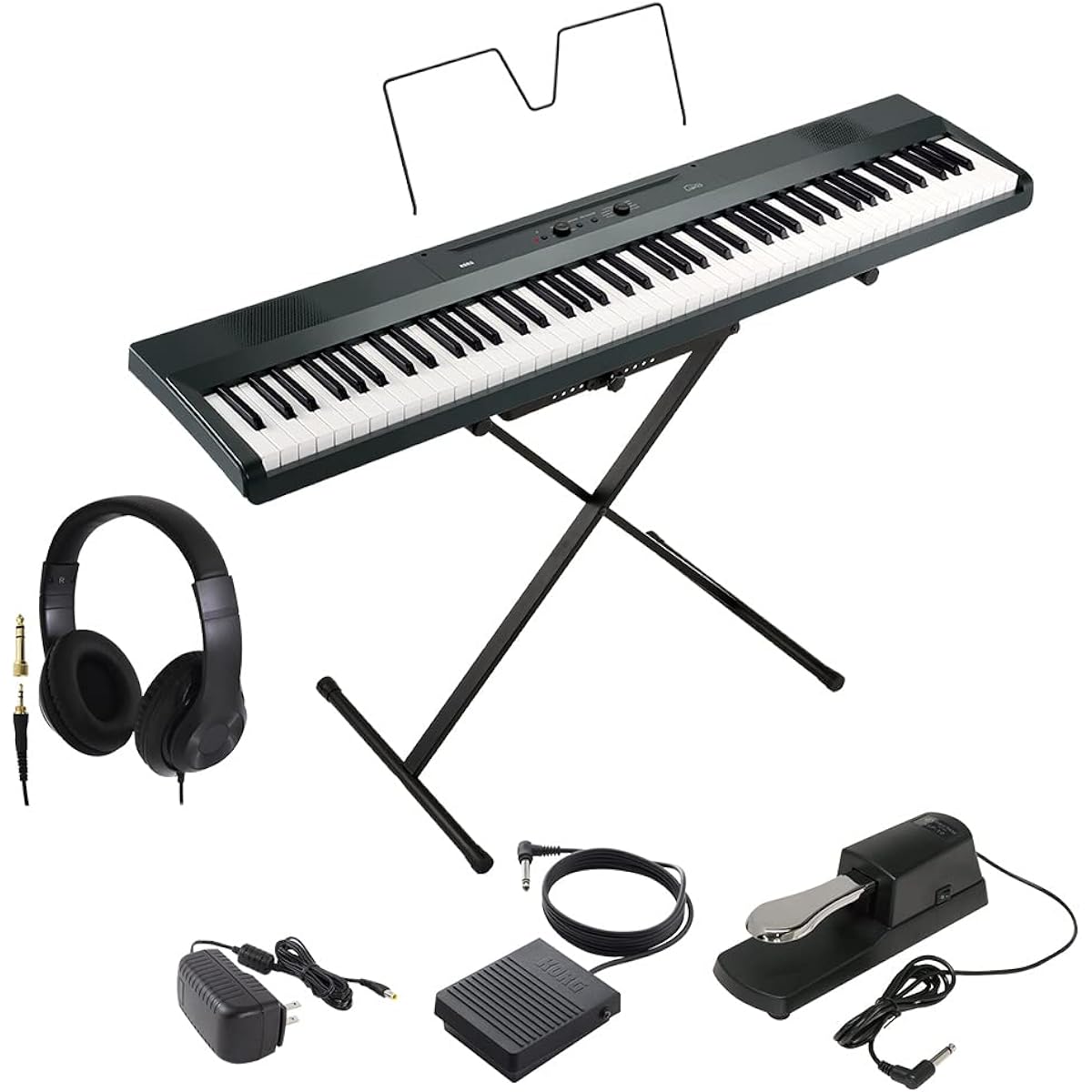 KORG L1SP MG Keyboard Electronic Piano 88 Keys Headphones and Damper Pedal Set KORG