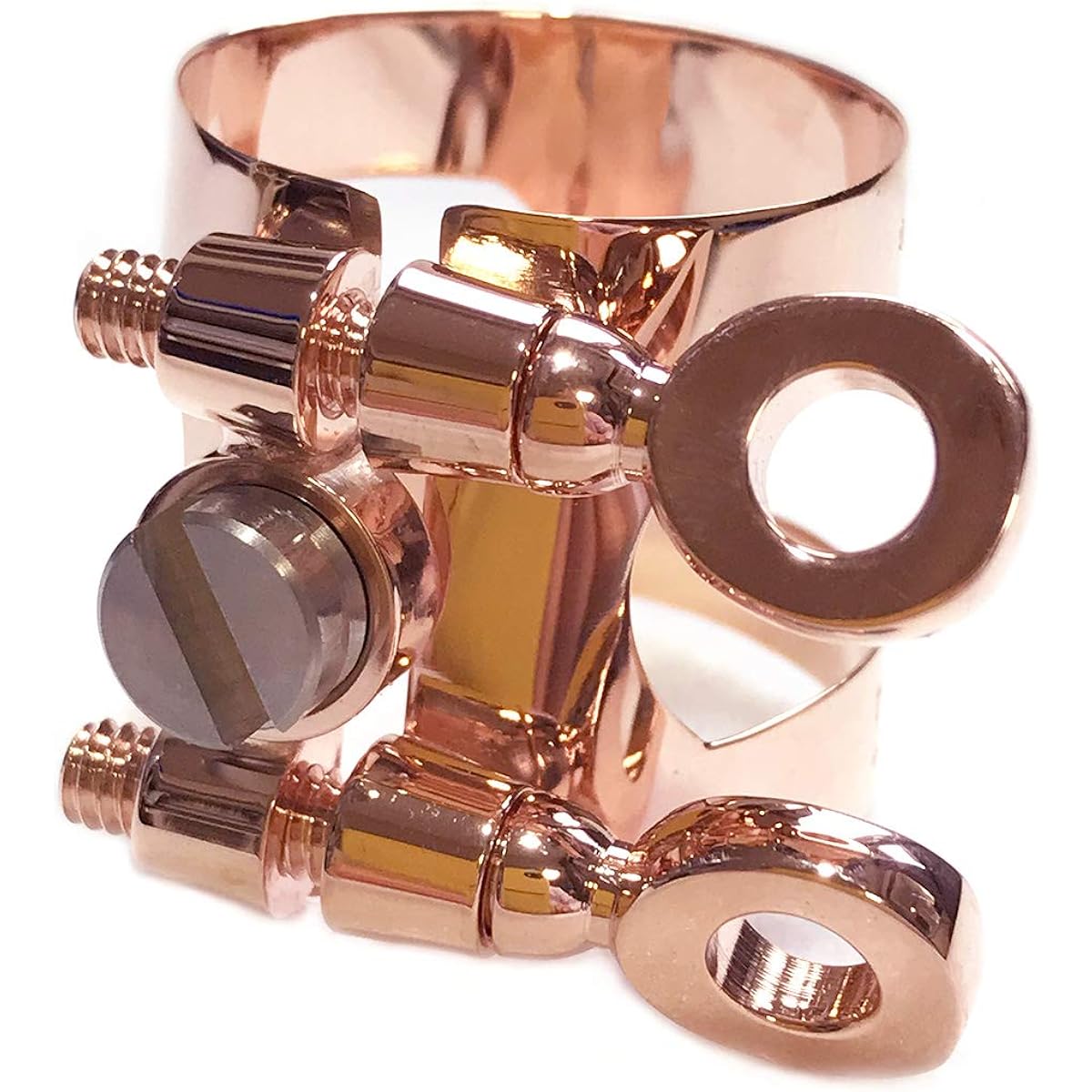 Bullseye Ligature Bulls EX Selmar Rubber Tenor Pink Gold Plate BLEXPGP-Sel-T