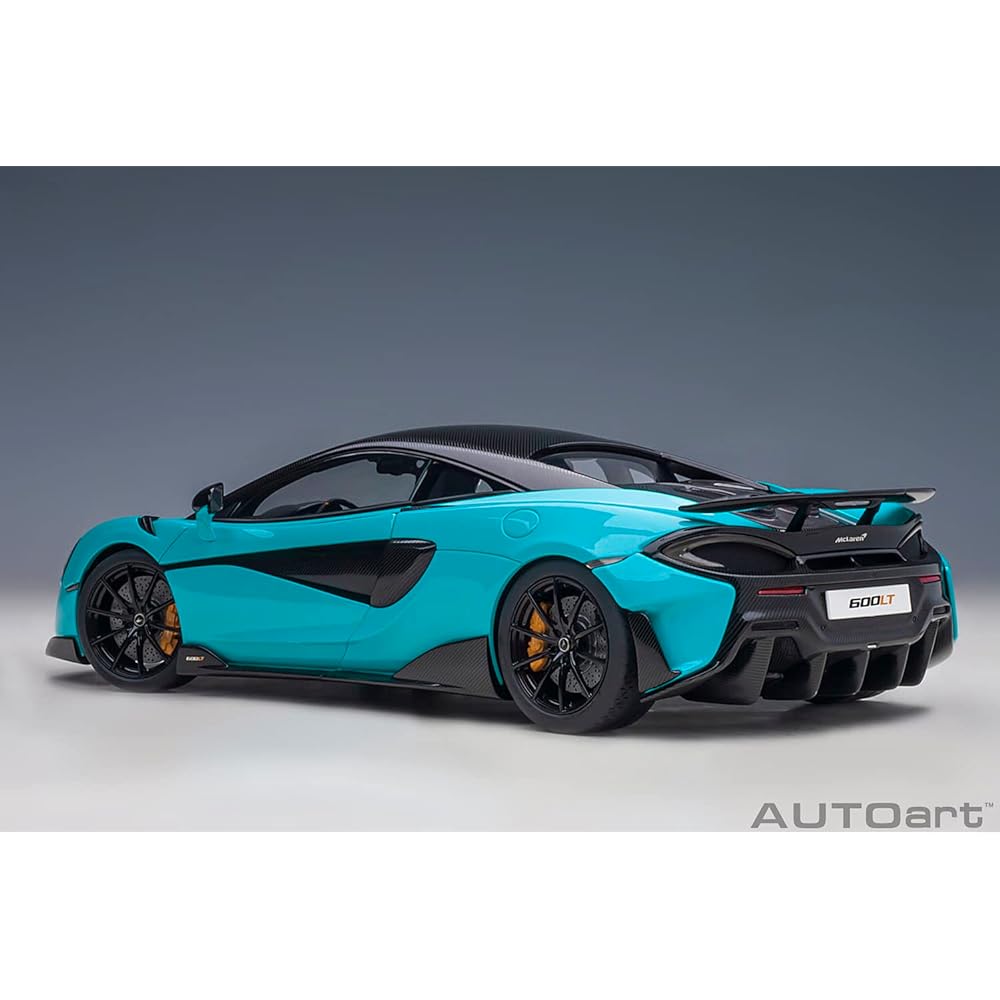 AUTOart 1/18 McLaren 600LT Light Blue Pearl/Carbon Roof Finished Product 76083