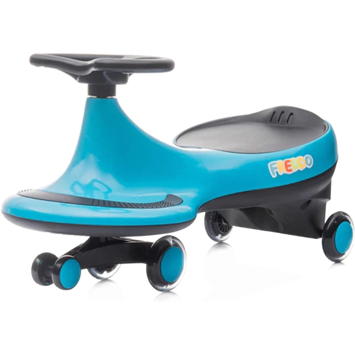 Freddo Toys Swing Car with Flashing Wheels, 3+ Years (Blue)